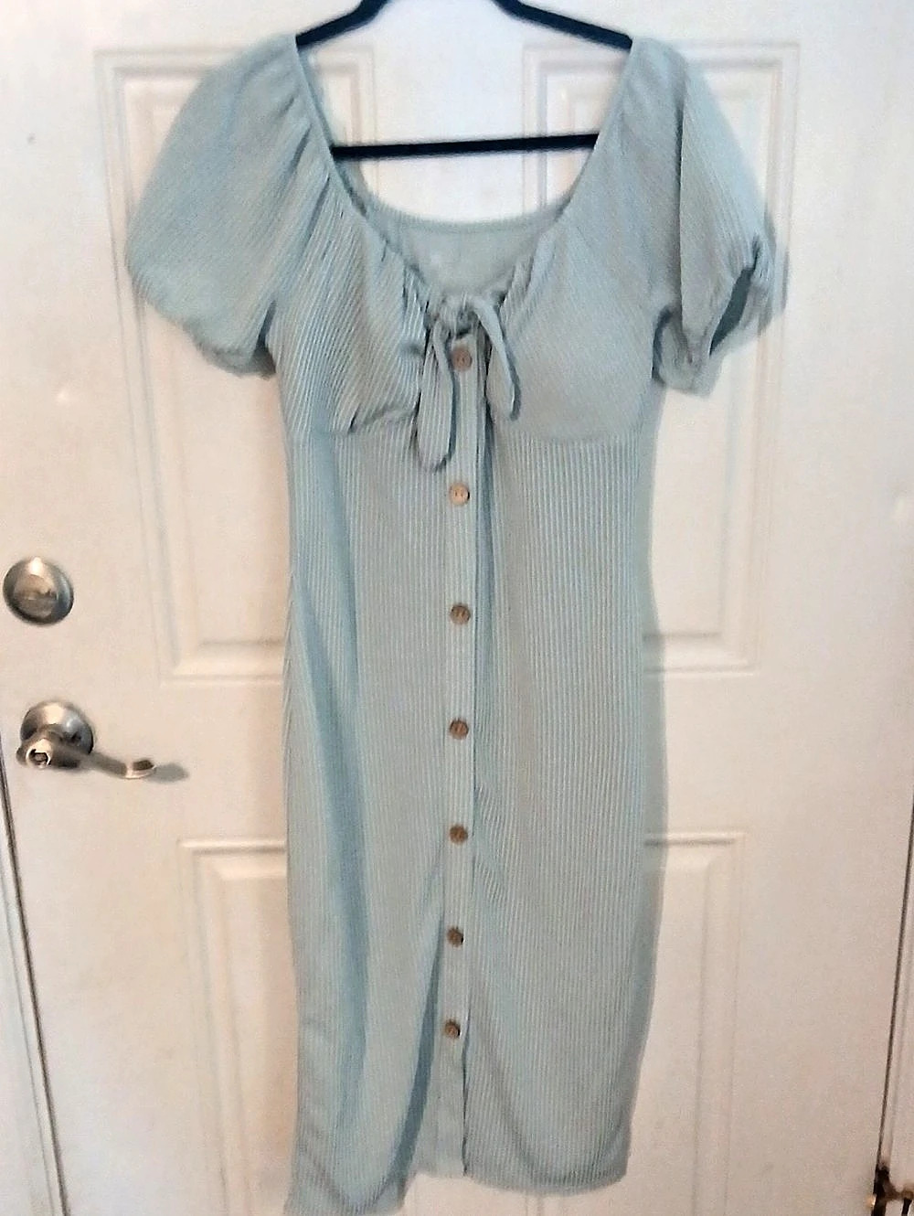 Baby Grey Blue Mini Dress